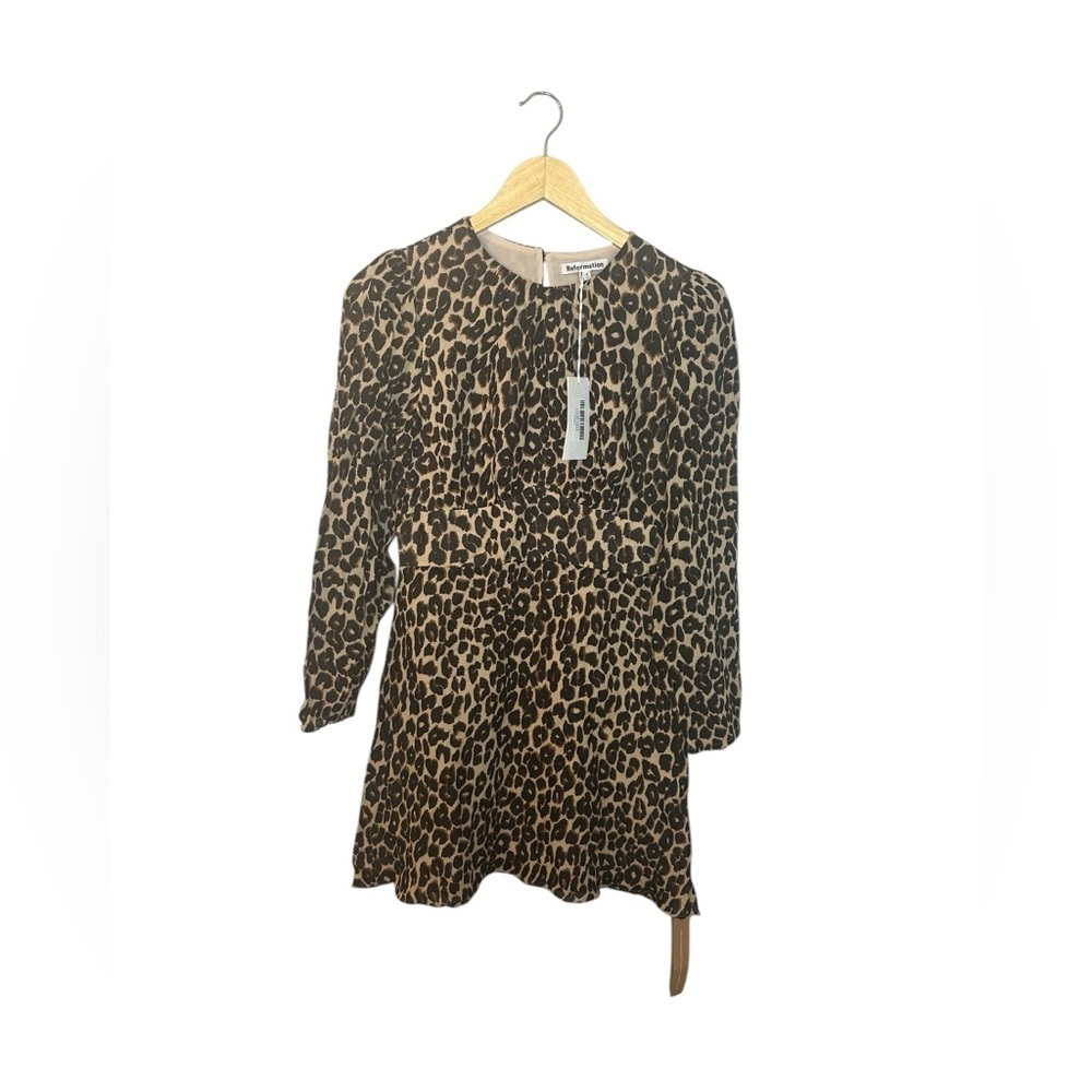 NWT Reformation Laken Dress in Leo animal leopard print 4 - Picture 4 of 11